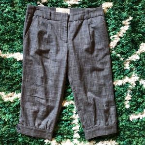 Anthropologie cropped tweed trouser